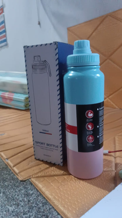 Customize Stainless Steel Double Wall Vacuum-Insulated Drink Water Bottle (1000 ML / Mix Color)