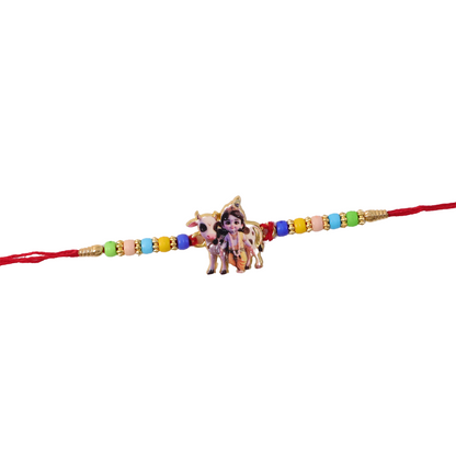 Lord Krishna Rakhi Spiritual Design for Raksha Bandhan (5pcs)