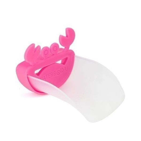 Detailed view of a silicone sink handle extender, showing its flexible and safe design.