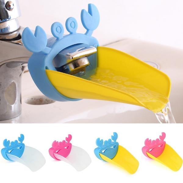 Child-friendly silicone sink handle extender in use, ensuring safety and convenience.