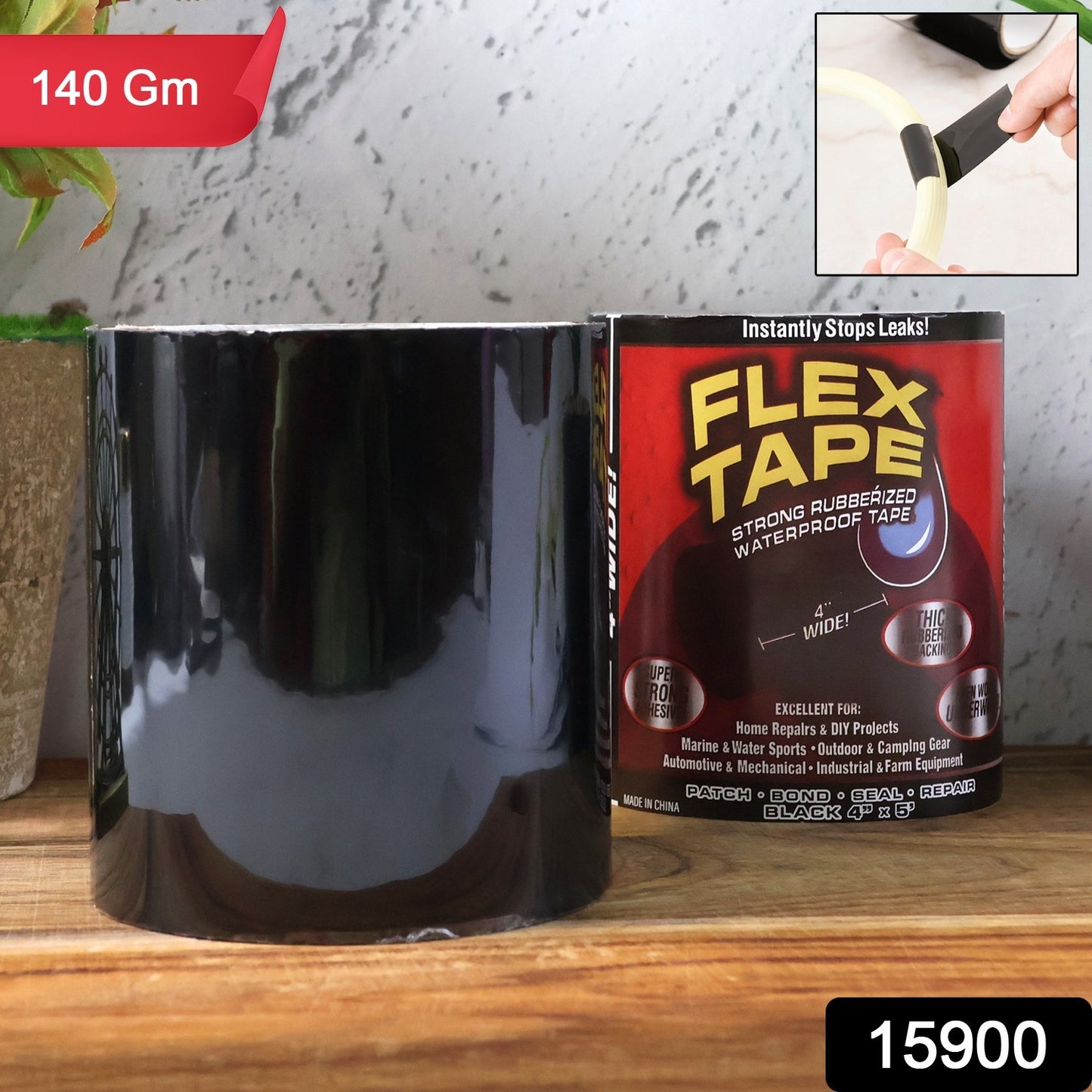 Flex Tape Heavy-Duty Rubberized Waterproof Repair Tape (140g)