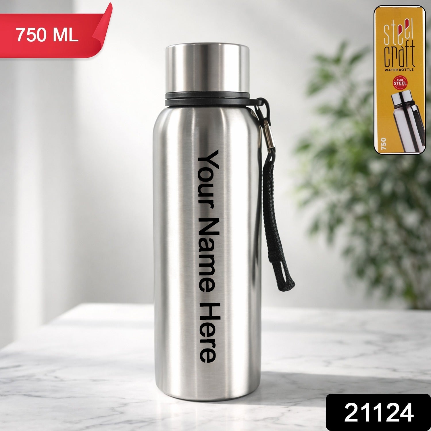 Custom Stainless Steel Vacuum-Insulated Drink Water Bottle (750 ML)
