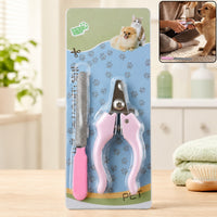 Pet Nail Clipper and Filer Set for Pet Care Home Grooming Kit (2 Pc)