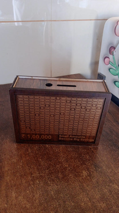 Wooden Money / Piggy Bank, Money Box (1 Pc / Pen Not Included)