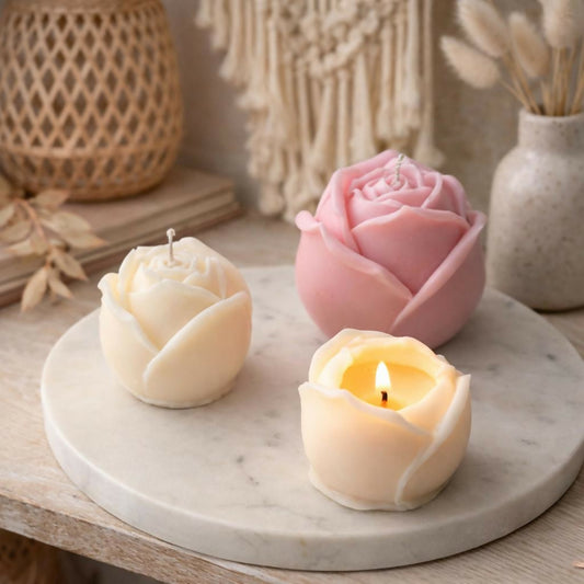 Rose Shape Scented Candle Single Piece Decorative Candle(Any color)