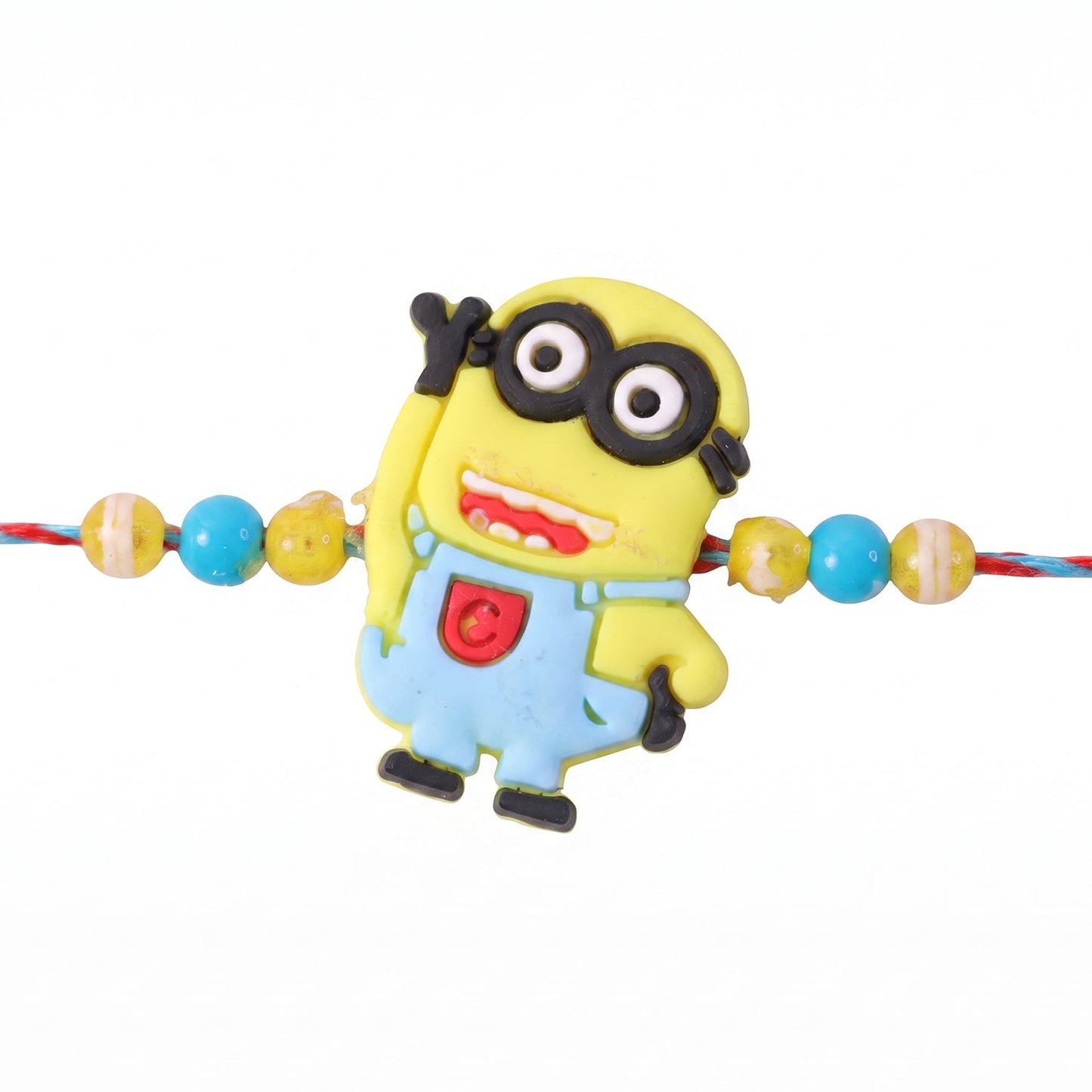 Cartoon Character Kids Rakhi with Playful Beaded Detailing Work (5pcs)
