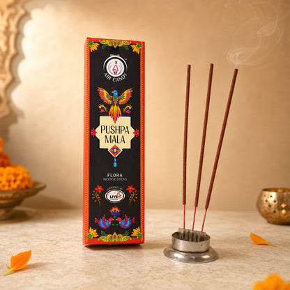 Pushpa Mala Flora Incense Sticks with Floral Fragrance and Long Lasting Aroma