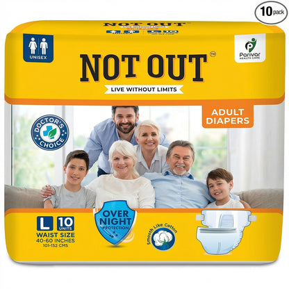 Adult Taped Diaper with Antibacterial Protection – Leakproof Design, Up to 10 Hours Comfort