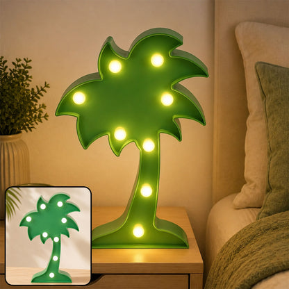 Coconut Tree LED Night Light - Romantic Table Lamp Decor