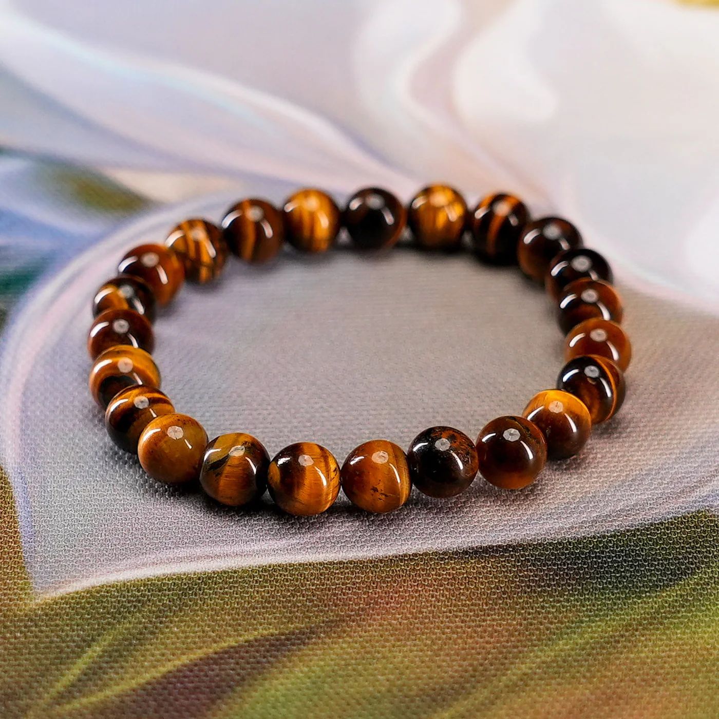 Tiger Eye Gemstone Bracelet For Women, Men, Girls & Children