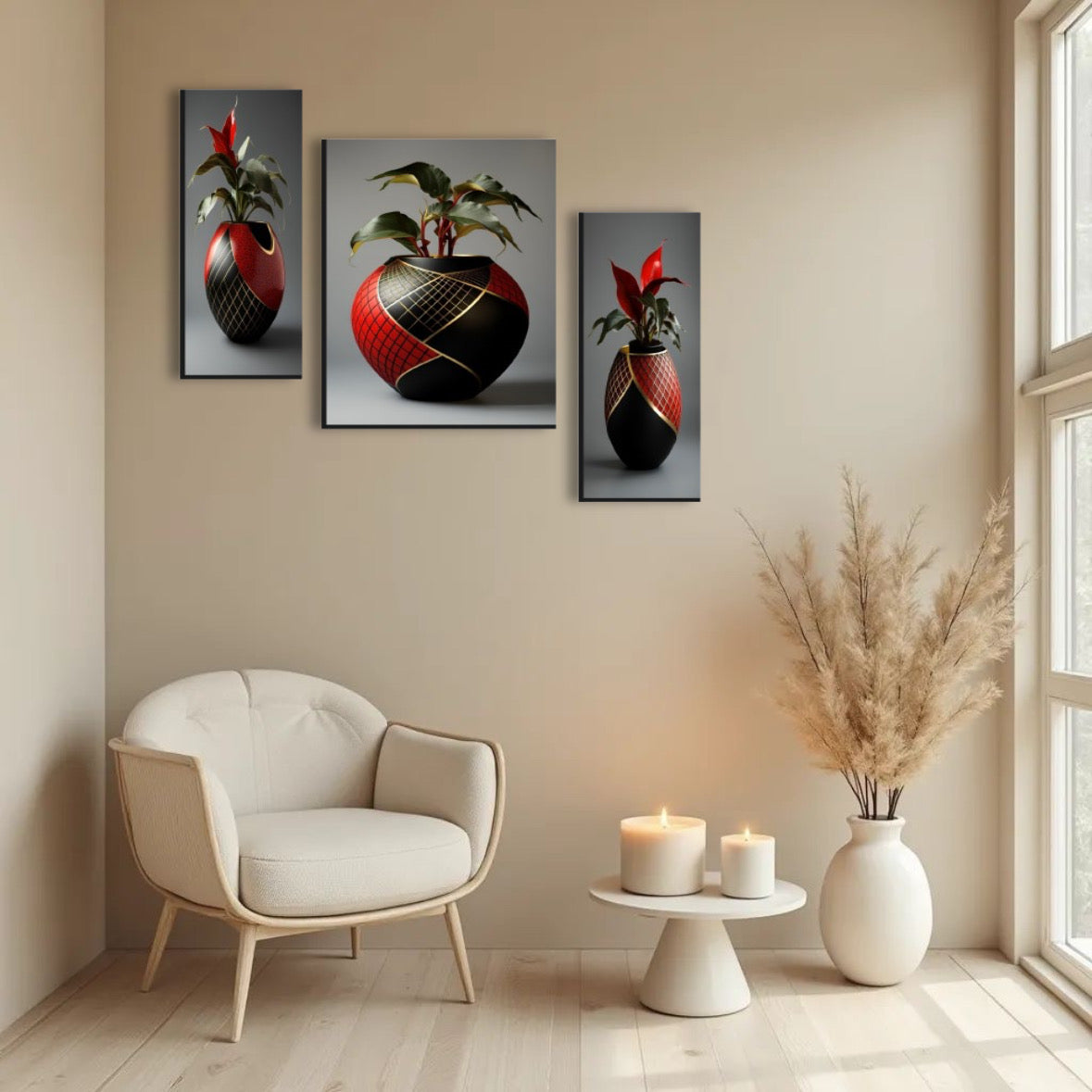 3 panel floral frame gift