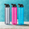Plastic Sports Water Bottles – Leak-Proof Set of 3 for Fitness
