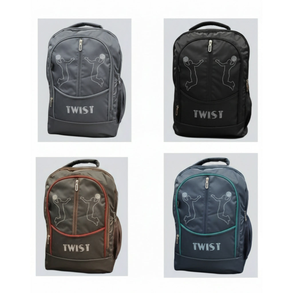 TWIST Stylish Multicolor Backpack for Men & Boys | School, College & Travel Bag with Multiple Compartments | Durable Sports Design