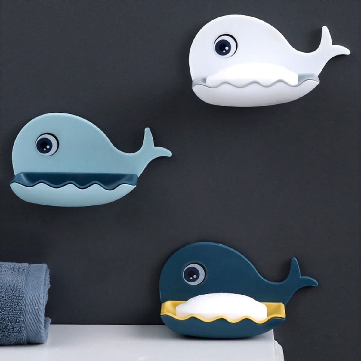 Home Utility Combo – Water Bottle Stand with Pump, Whale Soap Holders & Drain Cleaning Tool