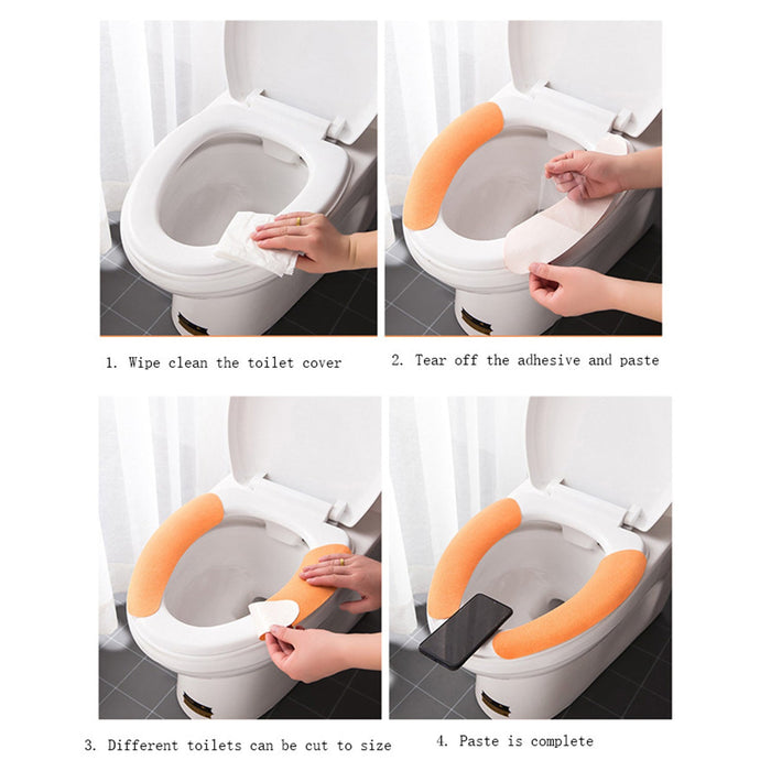 4872 Toilet Seat Cover, Toilet Seat Cushion Soft and Warm Washable Toilet seat Cover Pads Comfortable