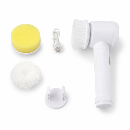 5 in 1 Electric Cleaning Brush Rechargeable Spin Scrubber for Bathroom (1 Set)