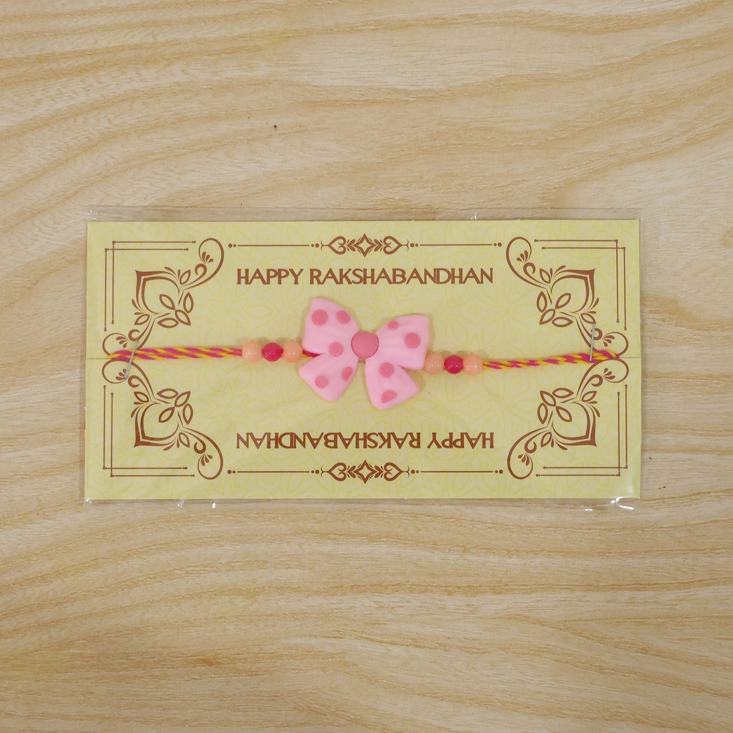 Kids Beaded Rakhi Bow Charm Festive Raksha Bandhan for Brothers (5pcs)