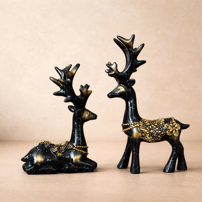 Decorative Deer Showpiece Set for Home, Table & Living Room Decor