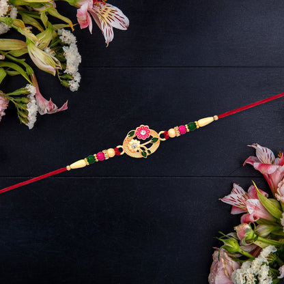 Flower Motif Rakhi Festive Design for Brothers (10pcs)