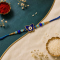 Stylish Butterfly Nazar Evil Eye Enamel Bead Rakhi