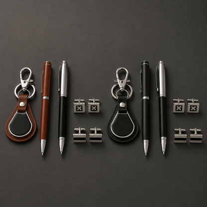 Detailed view of sophisticated men's cufflinks