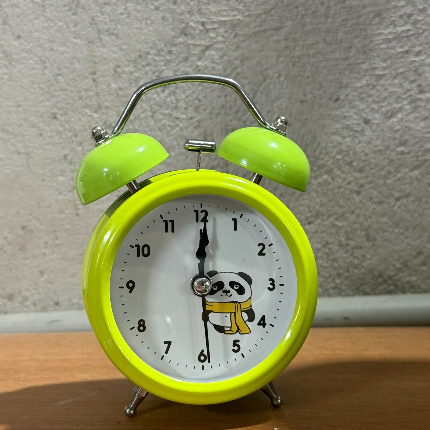 Cute Panda Twin Bell Alarm Clock for Kids | Loud Ring | Retro Desk Clock