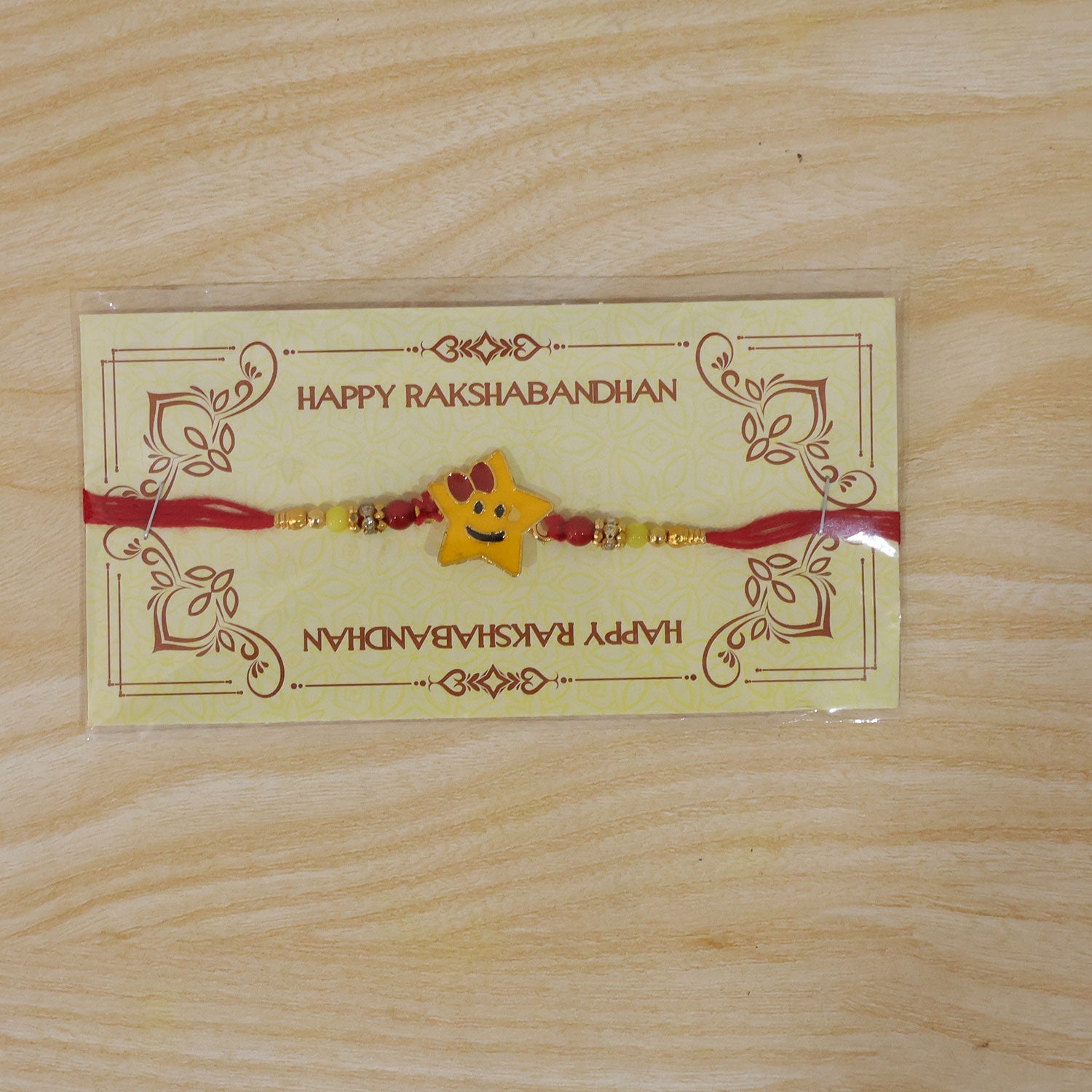Smiley Star Rakhi Comfortable Kids Rakhi for Raksha Bandhan (5pcs)