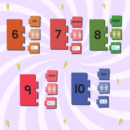 Numbers & Counting Puzzle - Ages 3+ (44 cardboard puzzle pieces) Find & Match series