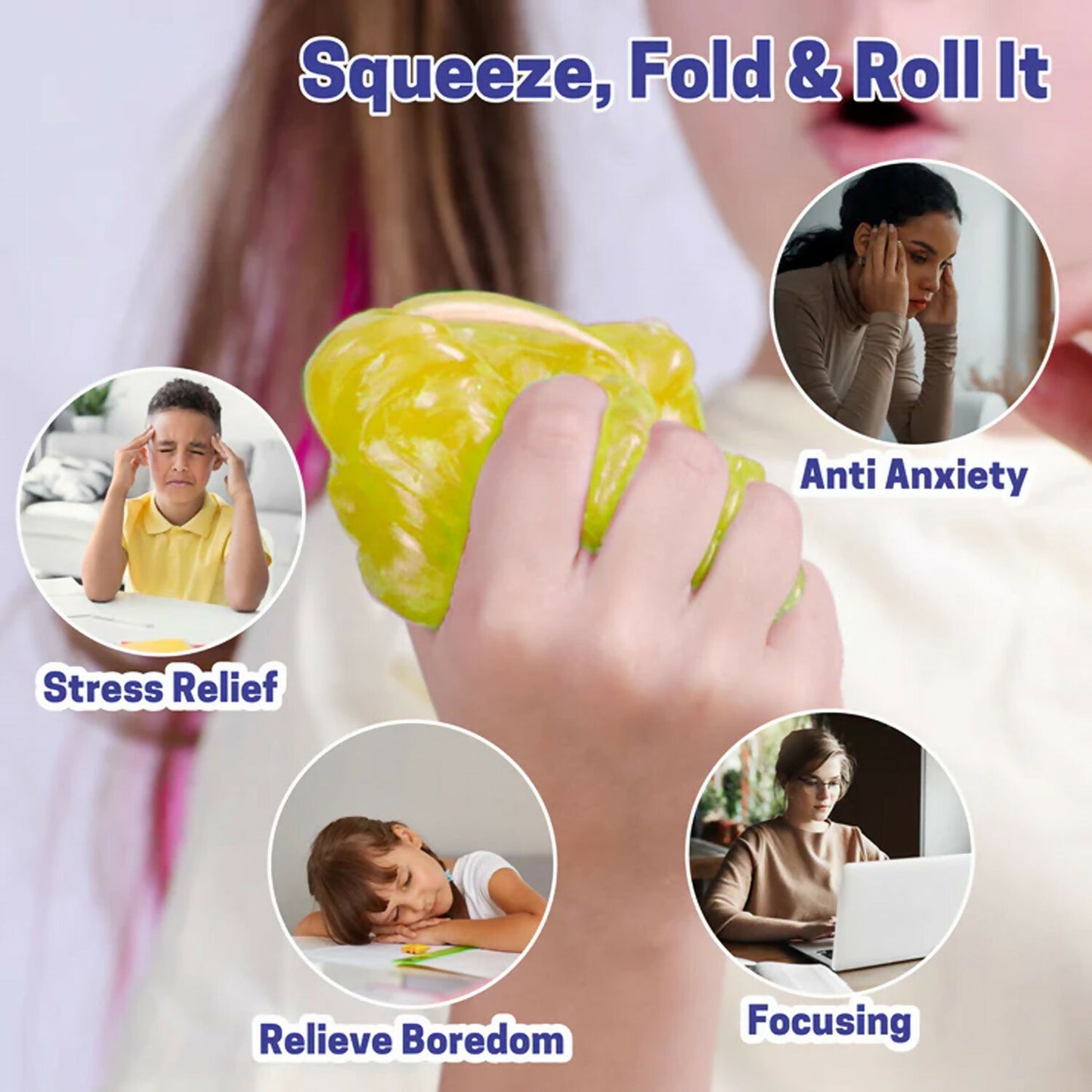 Khyati Frisky Slime – Stretchable Yellow Slime Toy in Bottle Pack for Kids’ Creative Play (3+ Years)
