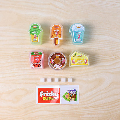 Khyati Frisky Slime Unicorn’s Magical Slime Café – 6 Scented Slime Set with Stickers for Kids