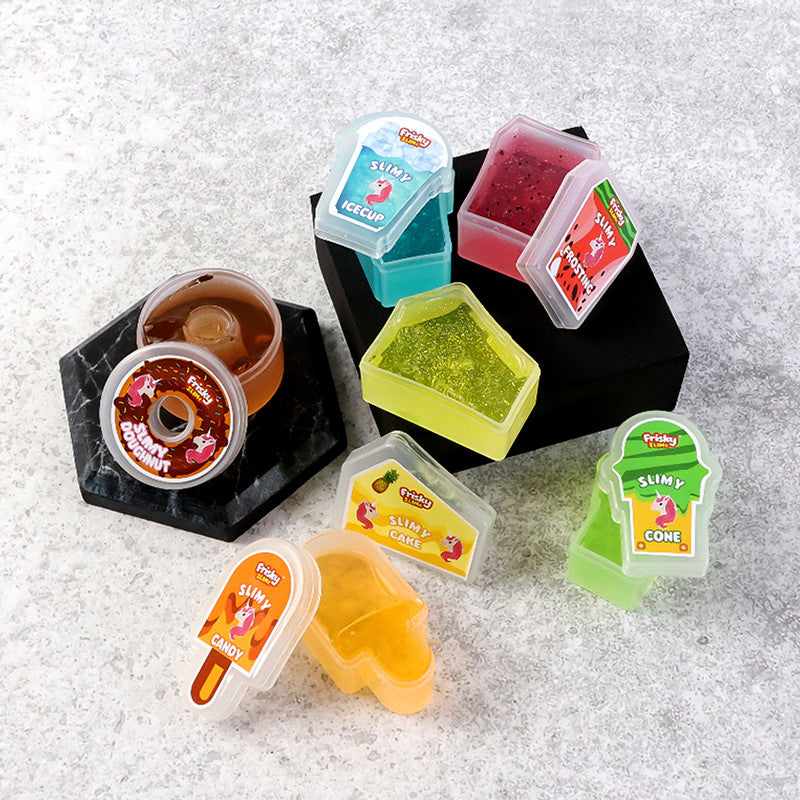 Khyati Frisky Slime Unicorn’s Magical Slime Café – 6 Scented Slime Set with Stickers for Kids