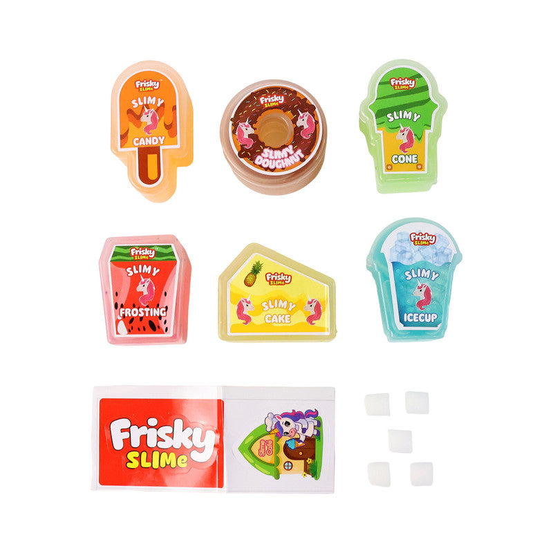 Khyati Frisky Slime Unicorn’s Magical Slime Café – 6 Scented Slime Set with Stickers for Kids