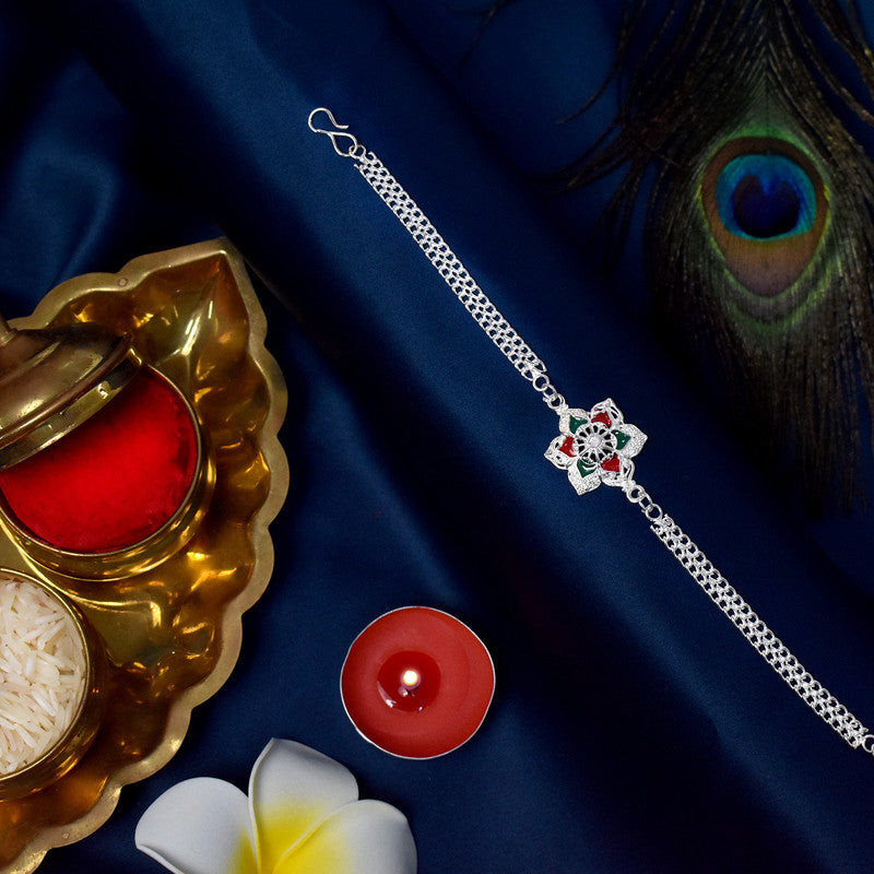periapt Bracelet Rakhi Combo Gift For Brother | Coin | Roli & Chawal | Greeting Card