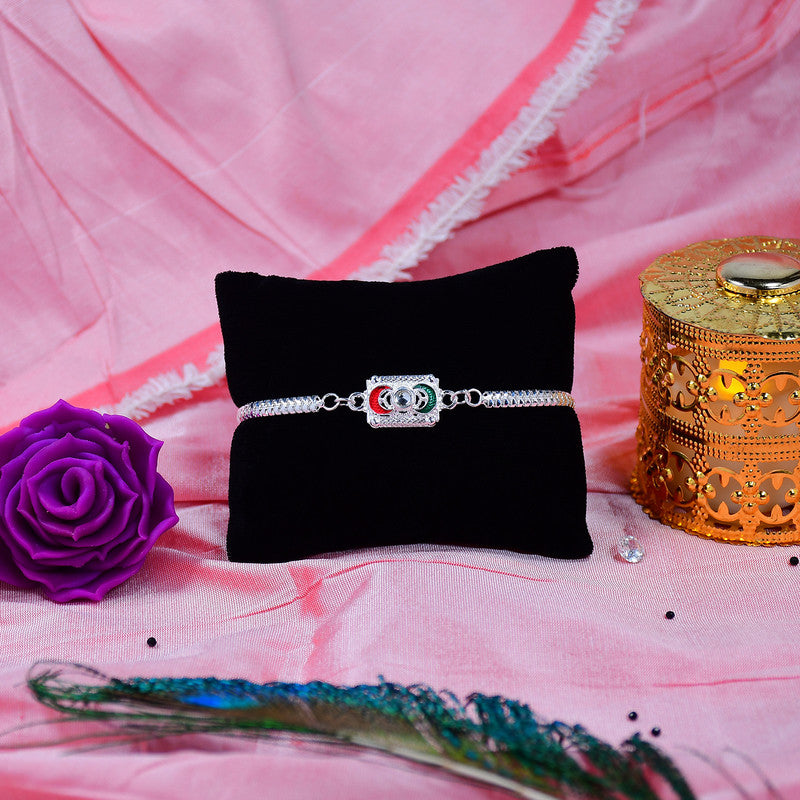 periapt Bracelet Rakhi Combo Gift For Brother | Coin | Roli & Chawal | Greeting Card