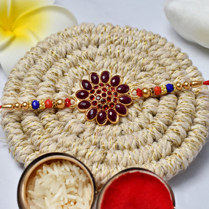 periapt Bracelet Rakhi Combo Gift For Brother | Coin | Roli & Chawal | Greeting Card