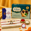 DeoDap Designer Rakhi Combo Gift Set for Brother | Butterscotch 32Gm | Chocolate