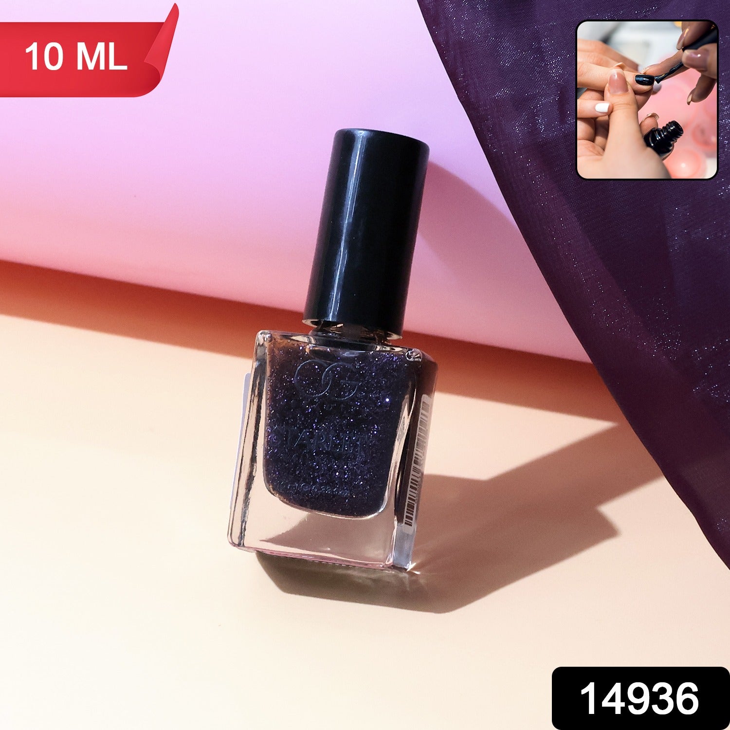 OG Beauty Purple Dazzle Starlet Glitter Nail Paint (10 ML / 1 Pc)