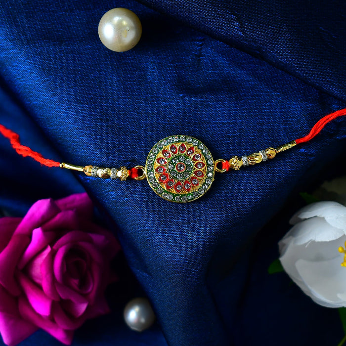 Festive Rakhi Adorned with Gemstones