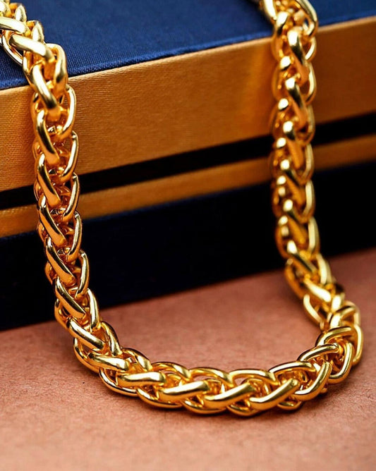 Gold Plated Rope Chain For Men and Women (Thick)