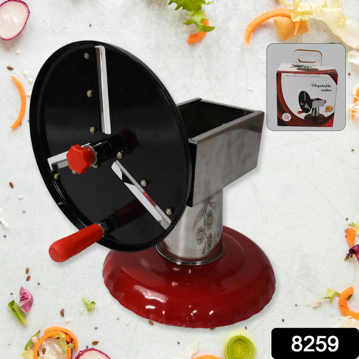 Stainless Steel Chips Maker and Vegetable Slicer for Kitchen Potato Slicer Graters and Chippers. Chips Maker is Suitable for Vegetable Cuttings. Chips Maker Consist Hard Coated Iron Wheel and Stand.