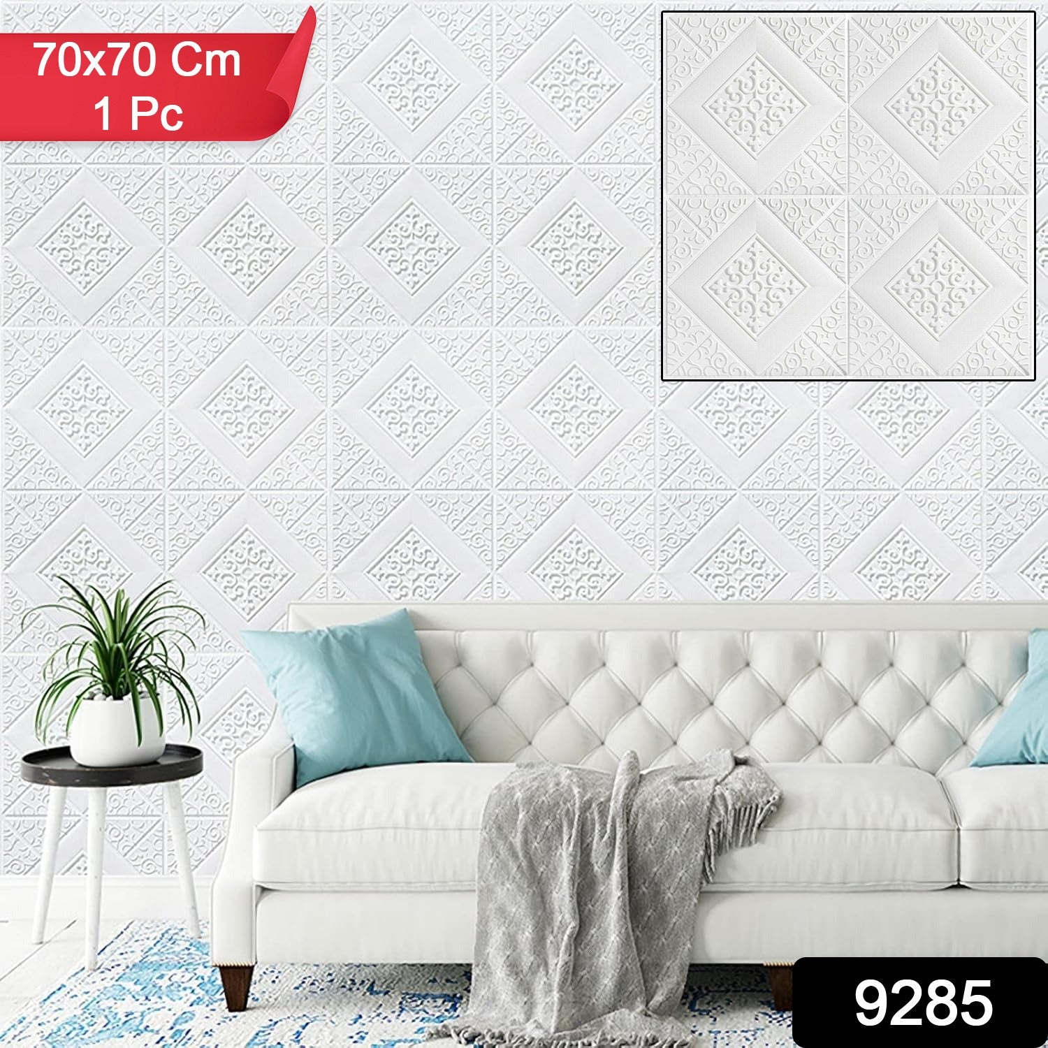 Wallpaper 3D Foam Wallpaper Sticker Panels (70 x 70 Cm / 1 Pc)
