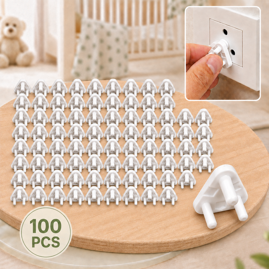 Baby Socket Covers – 100-Pc Child Safety Outlet Plugs | Velvet Wheels