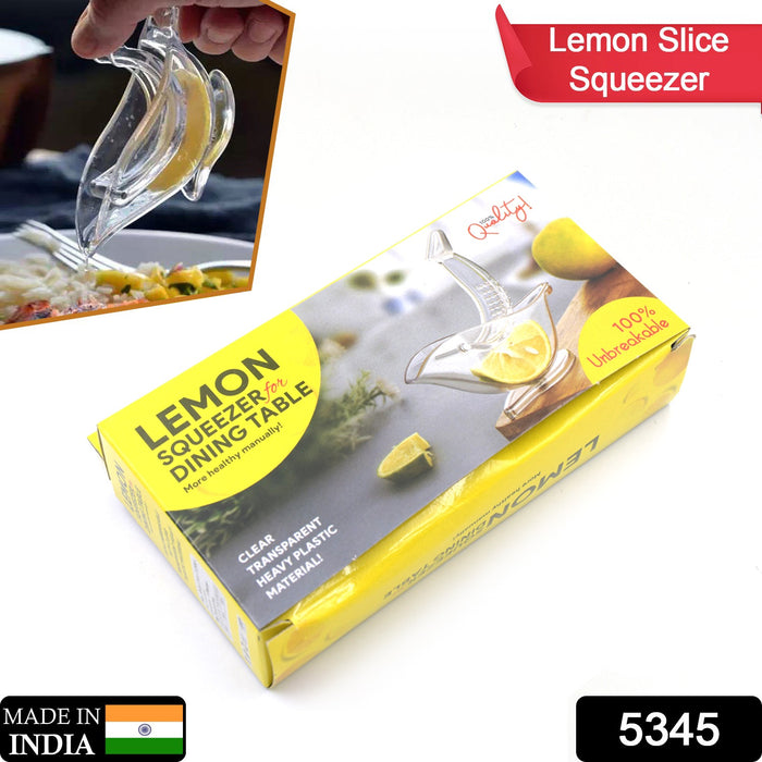 5345 Manual Lemon Slice Squeezer, Portable Transparent Fruit Juicer, Orange Citrus Manual Bird Shape Hand Juicer for Orange Lemon Lime,for Kitchen (Color Box)
