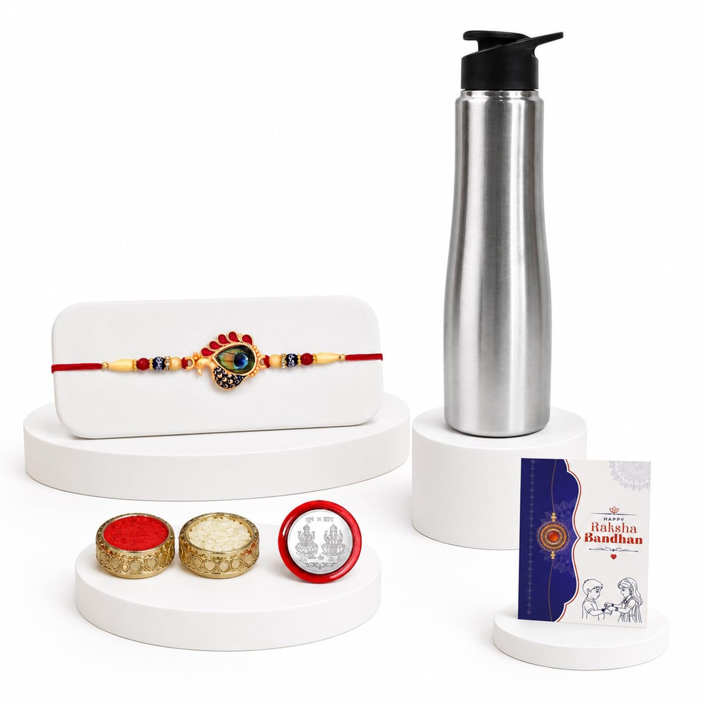 Morpichh Multicolor Rakhi for Brother & Bhaiya with Stainless Steel | Pack of 5