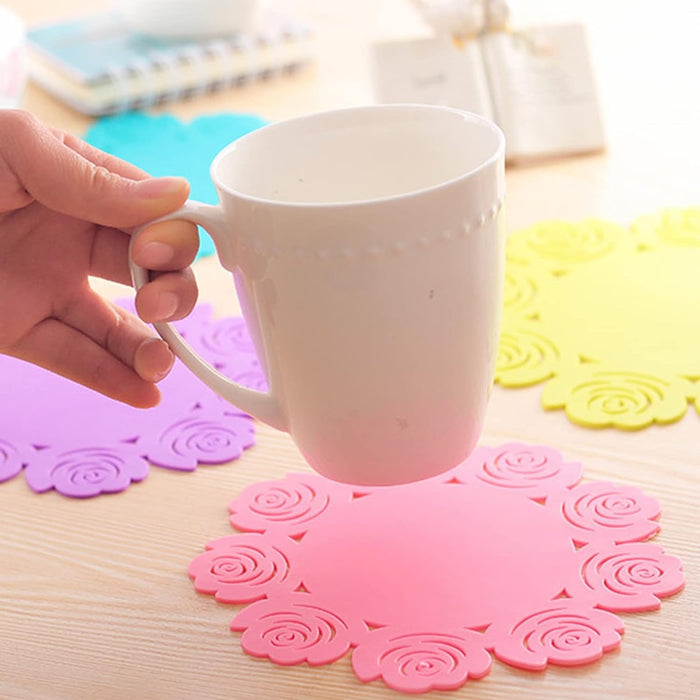 5976 Kitchen Gadget Accessories Plate Cup Mat Rose, Simple