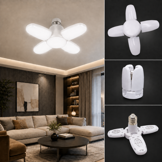 Foldable LED Fan Blade Bulb – Energy Efficient 28V | Indo Glow