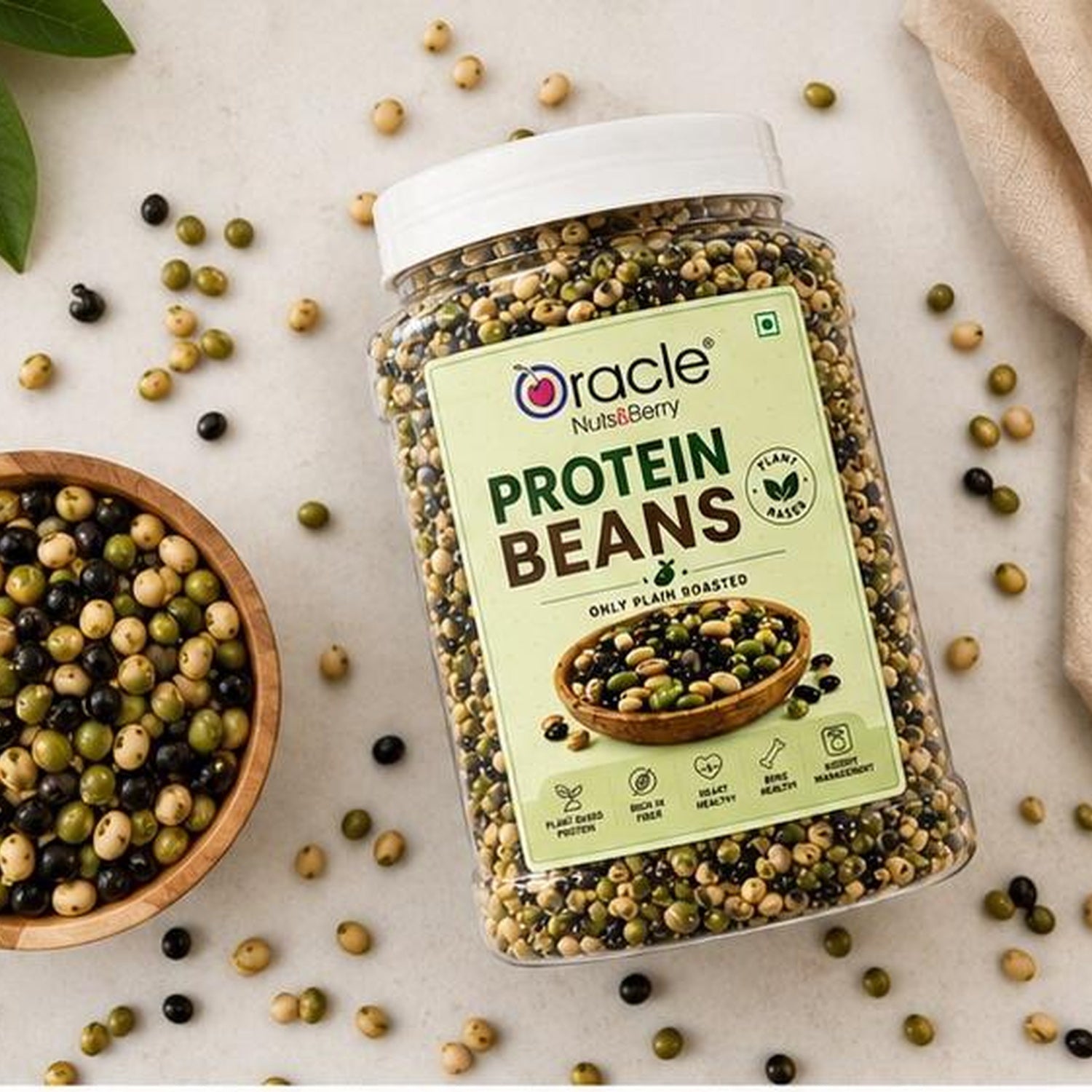 Oracle Roasted Beans, Crunchy Protein-Rich Lightly Salted Healthy Bean Snack 400g