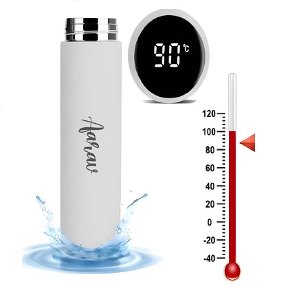 Personalized Stainless Steel Smart Water Bottle with Smart LCD Temperature Touch - 500ML