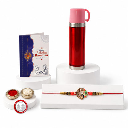 Peacock Multicolor Rakhi for Brother & Bhaiya with Insulated Travel | Pack of 5