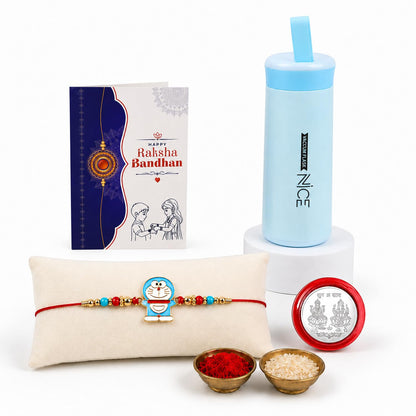 Doraemon Multicolor Rakhi for Brother & Bhaiya with Kids Customise | Pack of 5